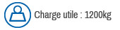Charge utile 1200Kg
