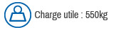 Charge utile 550kg