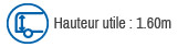 Hauteur utile 1,60M