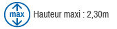Hauteur max 2M