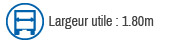 Largeur utile 1,80M