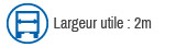 Largeur utile 2M