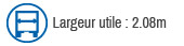 Largeur utile 2,08M