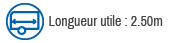 Longueur utile 2,50M